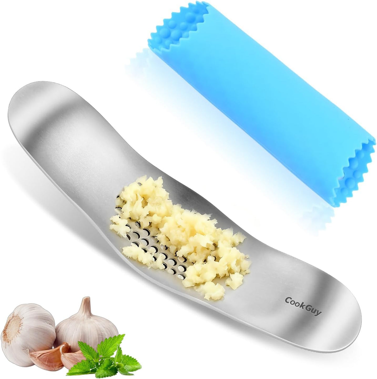 Garlic Press Rocker Set -304 Stainless Steel Premium