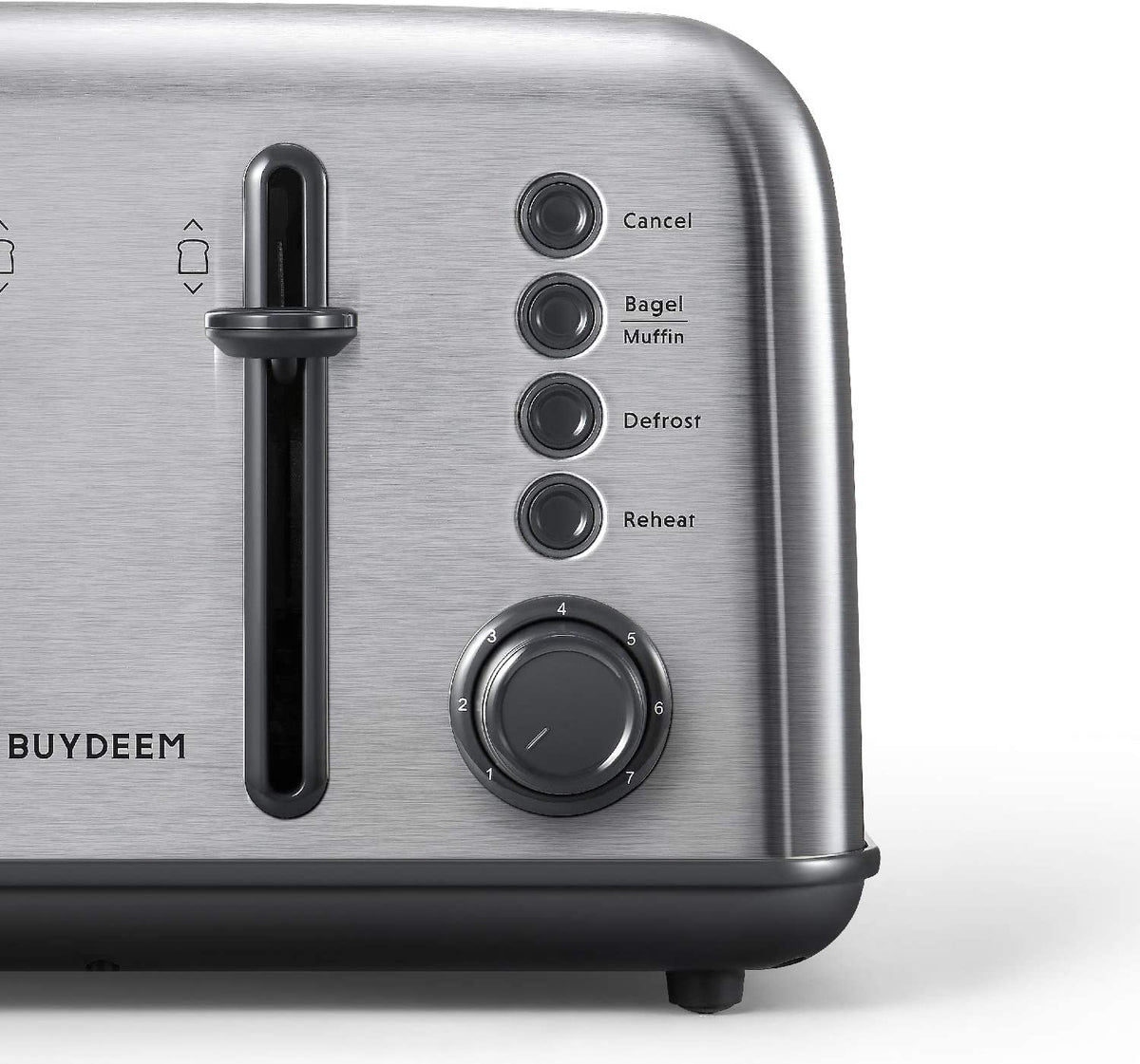  4-Slice Toaster, 7 Shade Settings, Silver